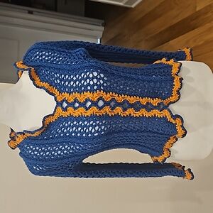 Wool handmade knitted sweater.